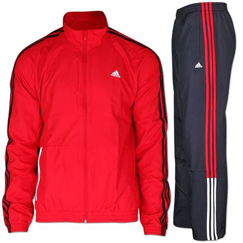 adidas trainingsanzug herren polyester schwarz rot|Adidas trainingsanzug herren navy.